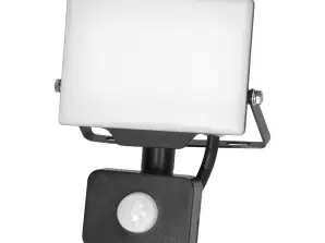 PORTO S LED 20W projecteur avec PIR. 1600lm. IP44. 4000K. aluminium + polycarbonate