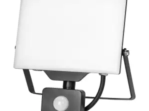 PORTO S LED 50W projecteur avec PIR. 4000lm. IP44. 4000K. aluminium + polycarbonate