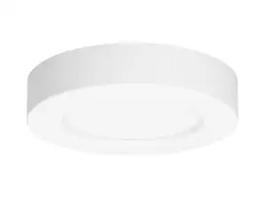 CITY LED 18W. kattovalaisin. pintamontaatio. pyöreä. 1600lm. 4000K. valkoinen. sisäänrakennettu LED-syöttö