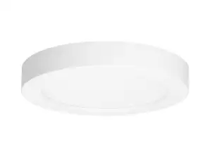 CITY LED 24W. įleidžiamas šviestuvas. paviršinis. apvalus. 1900lm. 3000K. baltas. integruotas LED maitinimo