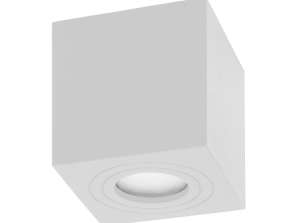 MEGY DLS GU10 inbyggd belysning max 50W. IP54. kvadratisk. vit. aluminium