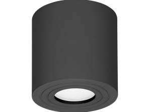 MEGY DLR GU10 inbouwspot max 50W. IP54. rond. zwart. aluminium
