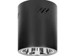 KORIN 16. luminaire de type downlight. 60W. E27. acier. noir