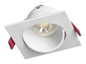 FONDI SC dekorativer Rahmen für Spotleuchte. MR16/GU10 max. 50W. quadratisch. Konstante. Aluminium. Weiß