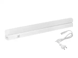 ASTAR LED 4W. under-cabinet linear fixture with power cord. 360lm. 4000K. 2-pin plug. through connector system. ON/OFF switch