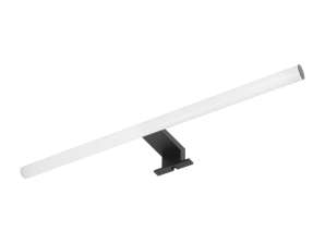 PEEGEL LED 9W, spiegel lamp, 810lm, 4000K, lengte 60 cm, kunststof+acryl, zwart