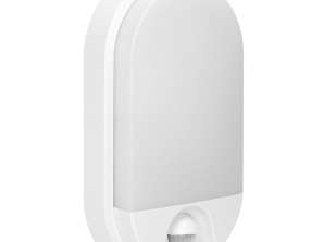 NEFRYT LED 10W. garden light with motion sensor 140°. 800lm. IP54. 4000K. white