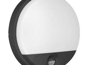 AGAT LED 10W. garden light with motion sensor. 140deg. 800lm. IP54. 4000K. black