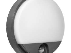 AGAT LED 10W. садове світильник з датчиком руху 140st. 800lm. IP54. 4000K. сірий