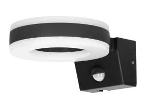 HOWLIT LED 20W. садовий світильник із датчиком руху. 1800lm. IP65. 4000K. чорний