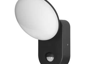 RIOLIT LED 15W. садовий світильник з датчиком руху. 1100lm. IP65. 4000K. чорний