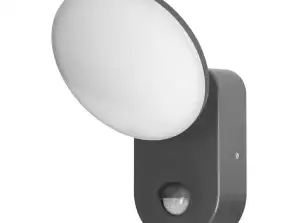 РИОЛІТ LED 15W. садова світильник з датчиком руху. 1100lm. IP65. 4000K. сірий