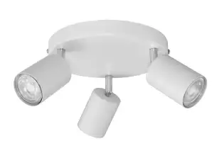 RINO wall and ceiling fixture. max power 3x50W. GU10. IP20. white