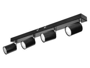 DOA wall and ceiling fixture. max. power 4x50W. GU10. IP20. black