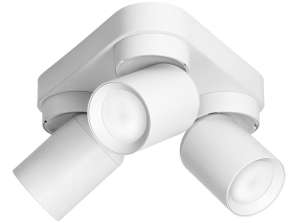 MALTE SP 3. applique et plafonnier. GU10 max. 3x12W. IP20. Blanc. Base triangulaire