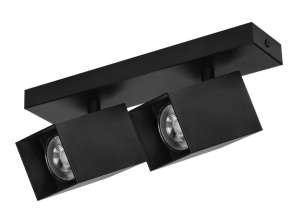 Wand- und Deckenleuchte. 2xGU10. IP20. schwarz