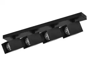 KUBAR SP 4. настінний стельовий світильник. 4xGU10. IP20. чорний