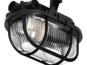 SOTOA. Beleuchtungsarmatur. E27. max. 15W. IP54. Glas-Schirm. Kunststoff-Abdeckung. schwarz