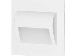 DRACO LED NEW 1.5W. lampe d'escalier encastrée. 12VDC. 30lm. 6000K. blanche. méthode de montage innovante