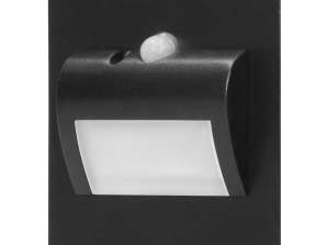 DRACO LED NEW 1.5W. recessed stair light. 12VDC. 30lm. 3000K. black. motion and twilight sensor.