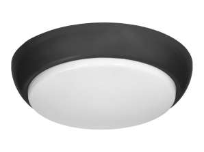 KOKO luminaire 2xE27 avec détecteur de mouvement micro-ondes. 2x40W. polypropylène noir. verre en polycarbonate