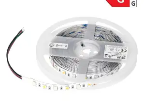 Ruban LED 12V. Chipset Samsung 5050. 60L/m. 330lm/m. 14.4W/m. IP20. RGBW. 5m