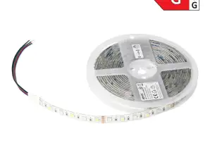 Ruban LED 12V. Chipset Samsung 5050. 60L/m. 330lm/m. 14.4W/m. IP65. RGBW. 5m
