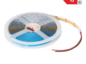 COB 12V LED-Streifen. 480 l/m. 800 lm/m. 10 W/m. IP20. 3000K. 5m