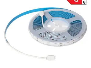 Ruban LED COB 12V. 840L/m. 422lm/m. 15W/m. IP20. RGB. 5m