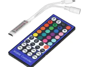 Kabelloser Controller für LED RGBW Streifen mit Fernbedienung. 40 Tasten. 12V. 8A. 96W