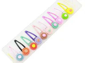 AG264F Ensemble de 10 épingles à cheveux en forme de fleur