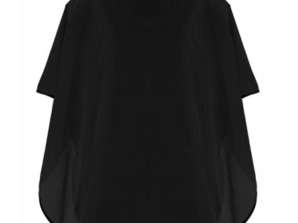 AG333E Schwarze Friseurumhang