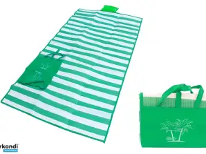 AG366A Tappetino da spiaggia con cuscino verde