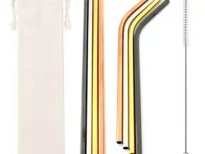 AG371C Pailles en métal 10 pièces couleur