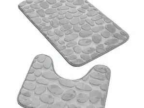 AG491C Badezimmermatte 2er Set grau
