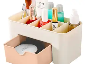 AG605A Organizer für Kosmetika Weiß-Rosa