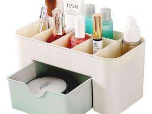 AG605B Organizer für Kosmetik weiß        grün