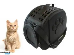 AG644I Транспортер для котов черный xxl
