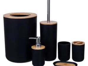 AG740B Badkamer Set 6 stuks zwart