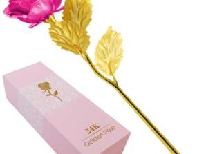 AG774B Goldene Rose Geschenk Rosa