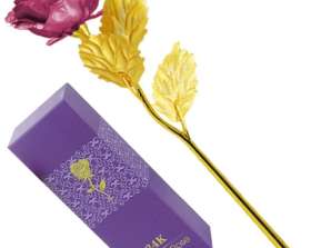 AG774C Goldene Rose Geschenk lila