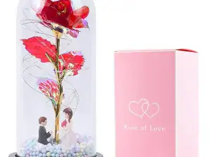 AG776D Ewige Rose im Glas LED Figuren