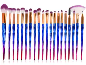 AG798 Pinceaux de maquillage licorne 20 pièces