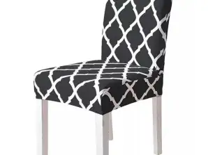 AG863 Housse de chaise motif noir