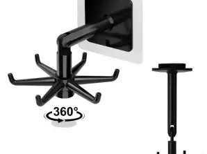 AG880A Crochet de cuisine noir rotatif