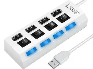AK228C Κόμβος 4xusb ενεργός λευκός