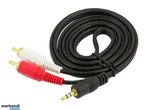 AK233A Jak Kablosu 3.5mm 2xrca cinch 1.25m
