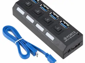 AK244B USB 3.0 διανομέας 4 θύρες b/z APT AK244B
