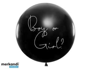 Palloncino Gender Reveal Bambino o Ragazza Coriandoli Blu 100cm