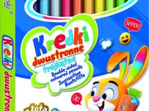 BAMBINO Dreieckige doppelseitige Schulmalstifte 12/24 Farben Spitzer